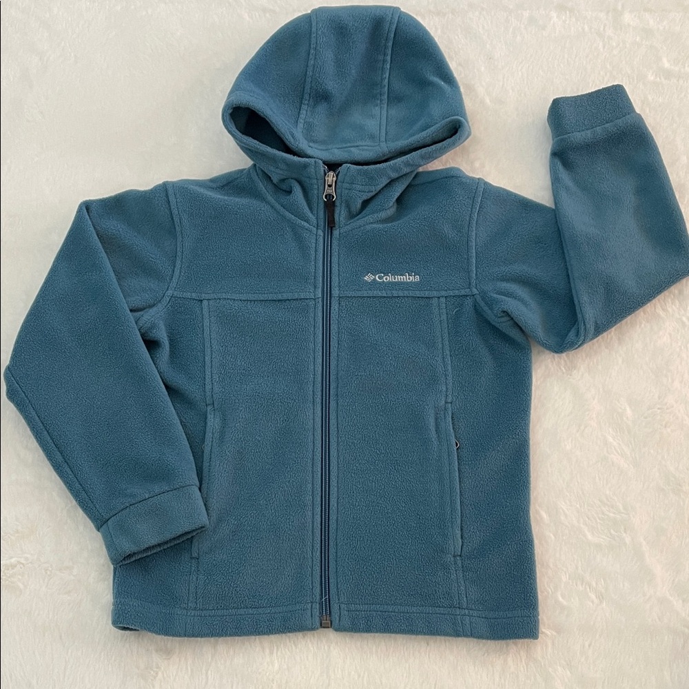 Columbia Kids Teal Fleece Hoodie SZ XS 6-7